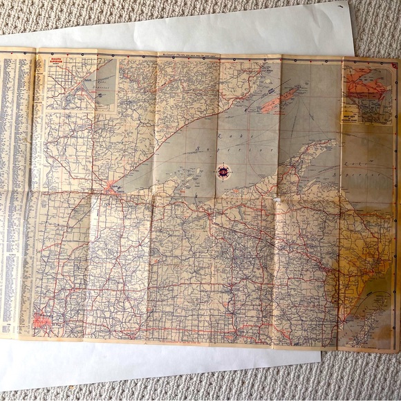 Vintage State 1940’s Michigan Missouri Wisconsin road maps - Picture 5 of 10